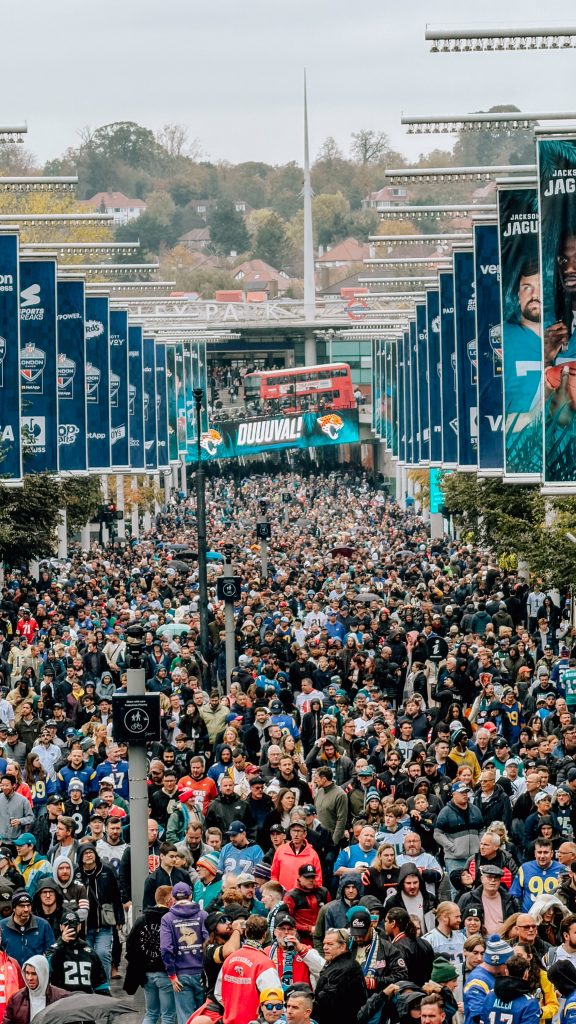 Strada affollata a Wembley